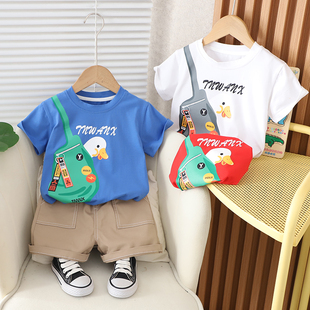 男宝宝夏装一岁半1六7七8八9九10十个月薄款夏季婴儿衣服分体韩版