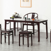红木家具赞比亚血檀茶桌实木书画桌画案中式仿古泡茶台禅意茶艺桌