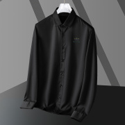 男士衬衫2024长袖商务，免烫抗皱黑色衬衣，轻熟风高级感休闲寸衫