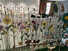 欧式花园园艺铁皮装饰铁艺花朵，插件可爱动物，摆件杂货花盆花插