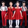 六一儿童大合唱团演出服装，中小学生朗诵红歌男女童，表演礼服中国风