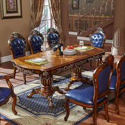 摩登概念欧式实木餐桌椅组合美式古典多功能，折叠可伸缩长方形4人6