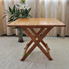 楠竹方桌实木可折叠圆桌简易小户型饭桌家用餐桌桌子棋牌桌麻将桌
