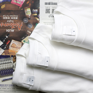 日本定制升级220克重磅精梳纯棉男女士短袖T恤高品质纯色休闲踢恤