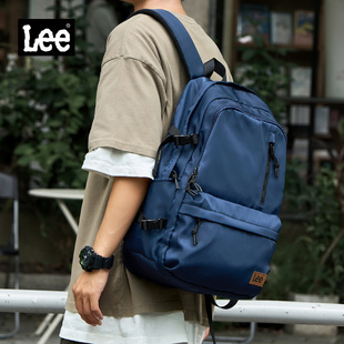 Lee男士双肩包高中大学生潮牌书包初中生背包大容量旅行电脑包