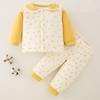 婴儿棉衣套装秋冬扣子，衣服0-1岁2男女，宝宝冬装幼儿棉袄保暖两件套