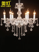 欧式蜡烛透明水晶吊灯，餐厅客厅卧室书房间服装店，6头玻璃吊灯1