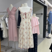 NEW OPEN十三行法式田园碎花连衣裙女夏氛围感浪漫优雅吊带背心裙