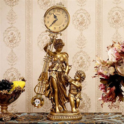 定制欧式座钟客厅家用艺术摆钟，台式落地钟表，摆件创意个性别墅立式