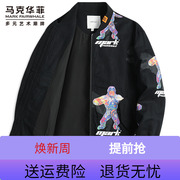 马克华菲夹克男2023秋冬潮流印花ins嘻哈棒球服休闲外套上衣