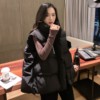 羽绒棉马甲女士秋冬季2021年加厚外穿韩版宽松黑色棉马夹外套