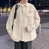 NASA男士衬衫夹克春秋季高品青少年工装开衫外套日系休闲春装