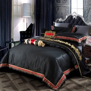 奢华欧式贡缎提花，四件套别墅纯棉床品样板房，六八十多件套床上用品