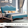 软床欧式床实木床，2023双人韩式床大床美式床，2米婚床1.8米皮床