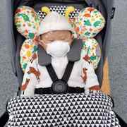 头u型新生儿护颈枕婴儿床，推车旅行保护护头枕部固定儿童安全座椅