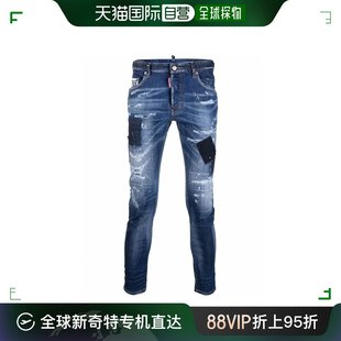 自营｜Dsquared2男士牛仔裤蓝色迷彩贴片S71LB1031-S30789-470