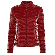 guess盖尔斯女装修身显瘦高级感加厚外套韩版夹克，棉衣酒红色冬款