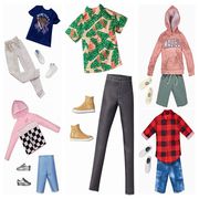 美国正版barbie男芭比娃娃衣服，和鞋子t恤西装配饰换装套装玩具