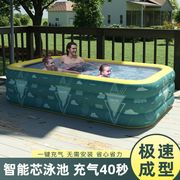 高档游泳池儿童家用折叠充气泳池成人超大加厚水池婴儿游泳桶戏水