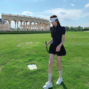 韩版高尔夫球服女套装时尚弹力，速干上衣golf运动网球服短裙网红款
