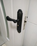 房门锁卧室室内实木门锁黑色门锁简约家用静音门把手门锁具通用型