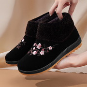 老北京布鞋冬季女棉鞋加绒老太太妈妈保暖防滑奶奶靴子