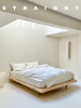 STRAIGHT原创进口硬枫木实木床1.8米双人床日式北欧风极简床架