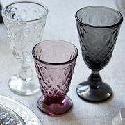 法国原产La Rochère Lyonnais古典玻璃杯高脚果汁杯冷饮杯马克杯