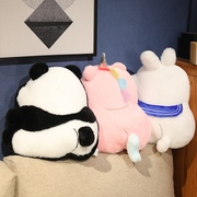可爱动物熊猫背影汽车靠垫抱枕被子两用办公室午睡枕头毯子二合一