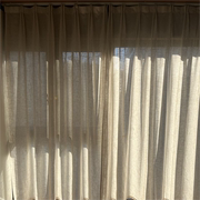处理外贸出口成品窗帘半遮光帘阳台卧室飘窗涤亚麻布纯色简约