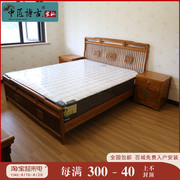 中匠博古家私老榆木，双人床简约中式古典家具卧室，六尺1.8米实木床