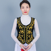 新疆维吾尔族春夏款女士演出服短款黑色马甲维吾尔族民族风舞蹈服