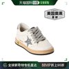 Golden Goose Ballstar 皮革和闪光运动鞋 - 白色 美国奥莱