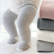 婴儿长筒袜春秋款过膝纯棉，加厚冬季宝宝高筒，袜子不勒腿婴幼儿长袜