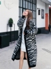 毛衣2021时尚洋气黑白，条纹针织开衫，外套女长款宽松慵懒风