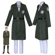 进击的巨人cos服第四季调查兵团团服，全套cosplay服军绿色大衣