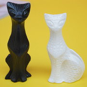 ！猫 陶瓷调味瓶 出口美国J家外贸动物创意小摆件生日礼物