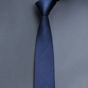 领带男8-7-6cm商务正装结婚手打拉链懒人条纹蓝红黑色职业桑蚕丝