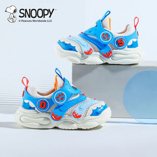 Snoopy史努比童鞋男童运动鞋夏季小童宝宝鞋子儿童单网机能鞋