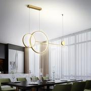 餐厅吊灯创意个性北欧风格，餐桌吧台书房吊灯，现代简约led长条灯具