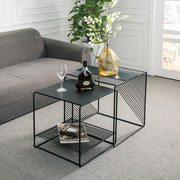 北欧铁艺边几时尚简约现代茶几，沙发角几创意小方桌金属边桌置物架