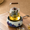 电陶炉煮茶家用陶炉高端茶具煮茶壶煮茶器家用铜壶铁壶玻璃壶专用
