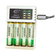 BTY电池充电器5号7号电池通用USB充电器玩具遥控器镍氢电池充电器