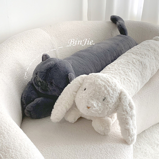长条抱枕女生睡觉猫咪，玩偶可爱兔子毛绒玩具公仔，床上夹腿拆洗娃娃