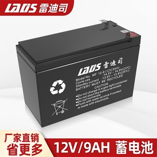 雷迪司12v7ah9ah100ah铅酸，蓄电池ups电源专用喷雾器，安防门禁电瓶