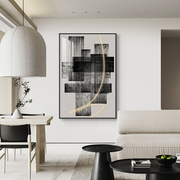 客厅沙发背景墙装饰画现代极简黑白，抽象画玄关挂画高级感走廊壁画