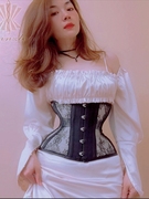 annzley升级版corset薄款收腹带短款蕾丝，腰封束腰带钢骨塑身衣