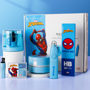 迪士尼电动削笔机套装儿童节送礼物，卡通蜘蛛侠男孩，小学生文具礼盒