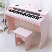 俏娃宝贝61键儿童电钢琴宝宝，小钢琴3-6-8-12岁木质女孩玩具电子琴