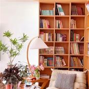 简木定制实木书架橡木书柜客厅整墙满墙拐角格子柜落地置物架 材